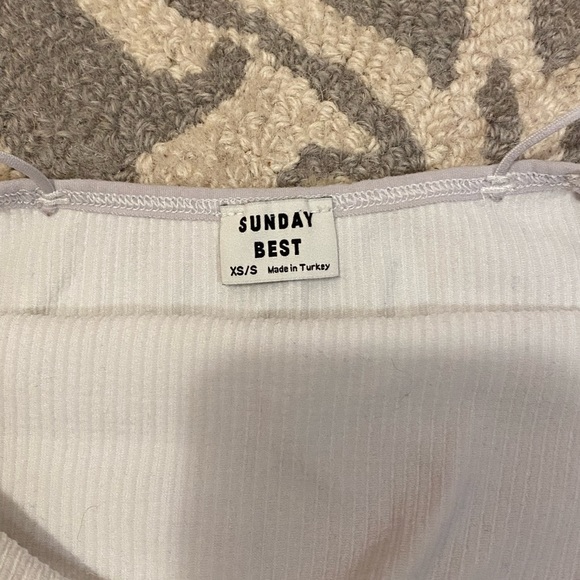 Aritzia, Sunday Best White Stappy Crop Top - Picture 3 of 3